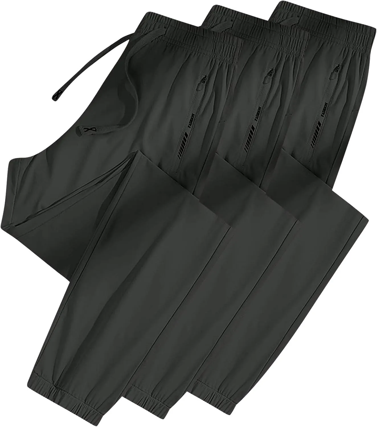 Women's Quick-Drying Sweatpants Summer Ice Silk Trousers Breathable Sports Stretch Straight Pants with Pockets
