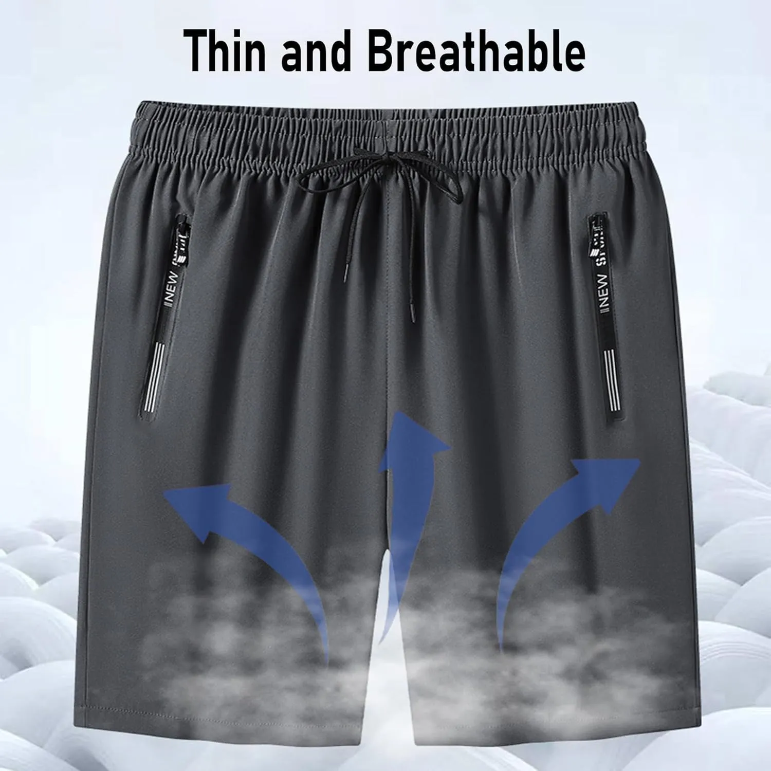 Women's Sports IcedActive Ice Silk Quick Drying Stretch Shorts, Blue, Size XL