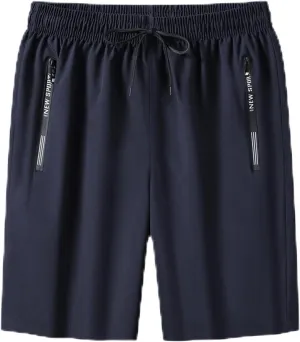 Women's Sports IcedActive Ice Silk Quick Drying Stretch Shorts, Blue, Size XL