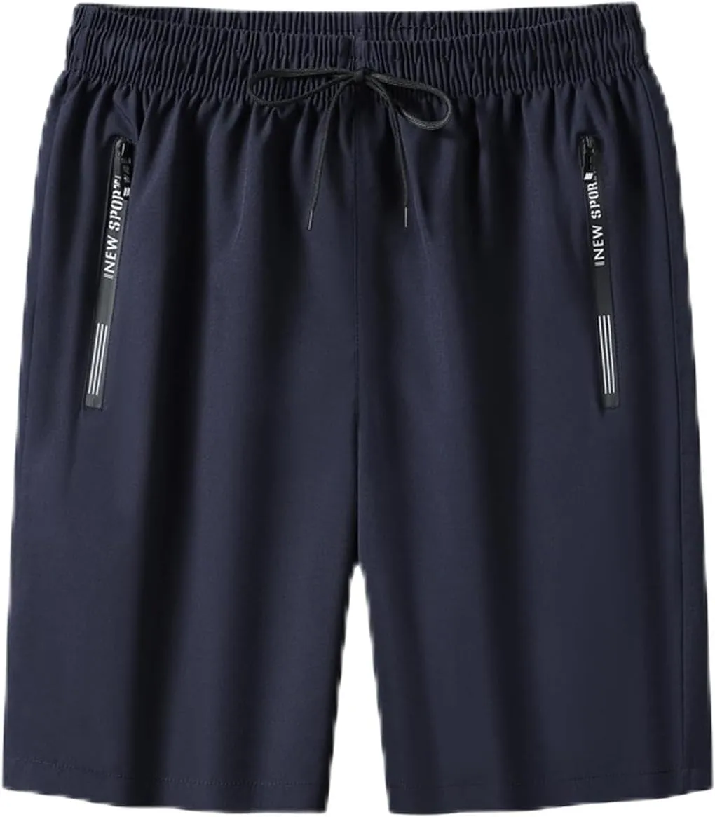 Women's Sports IcedActive Ice Silk Quick Drying Stretch Shorts, Blue, Size XL