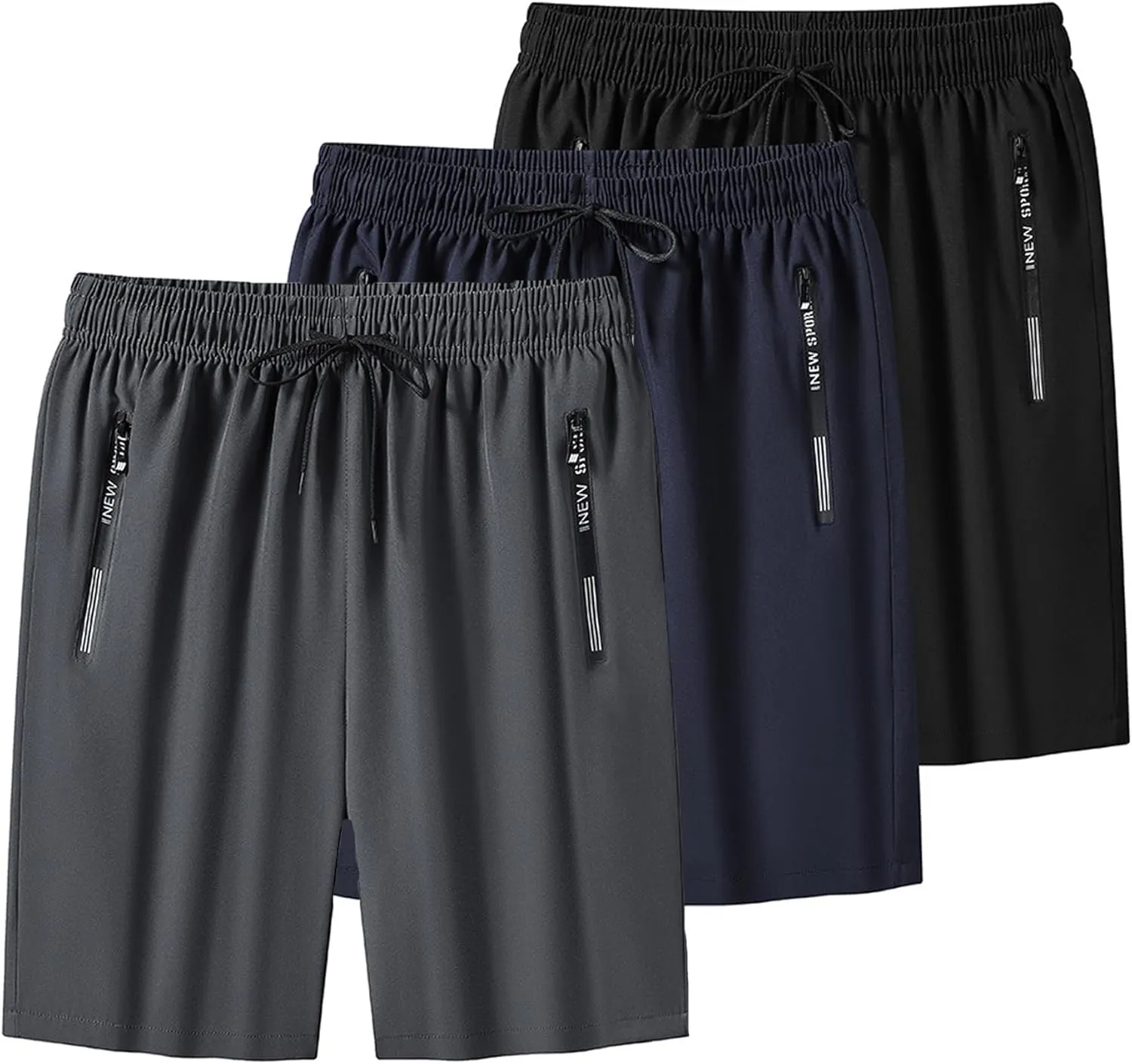Women's Sports IcedActive Ice Silk Quick Drying Stretch Shorts, Blue, Size XL