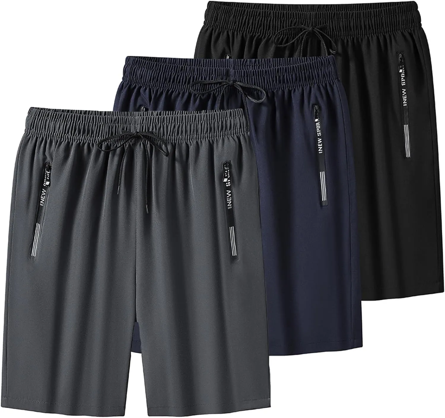 Women's Sports IcedActive Ice Silk Quick Drying Stretch Shorts, Blue, Size XL