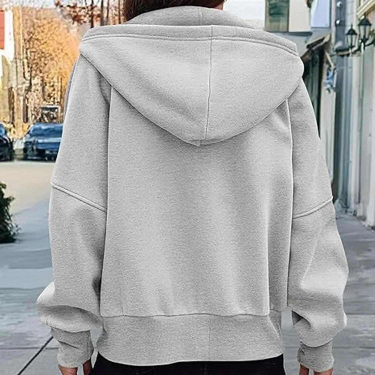 Womens Zip Up Hoodies Long Sleeve Sweatshirt Fleece Y2K Hooded Jacket 2024 Trendy Fall Winter Clothes