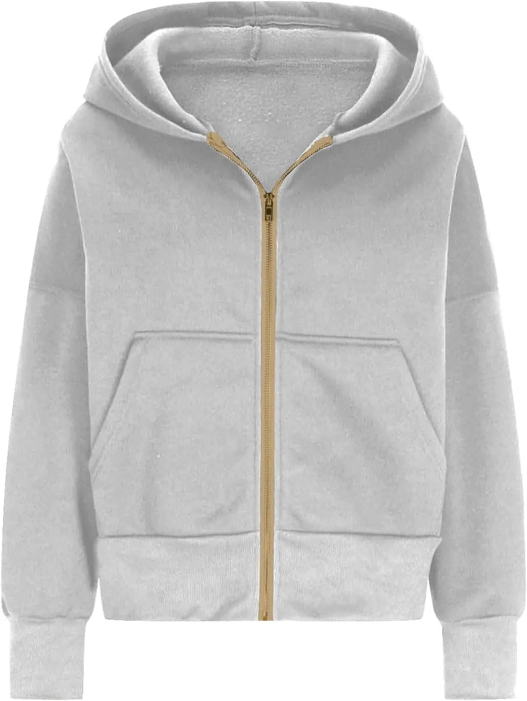 Womens Zip Up Hoodies Long Sleeve Sweatshirt Fleece Y2K Hooded Jacket 2024 Trendy Fall Winter Clothes