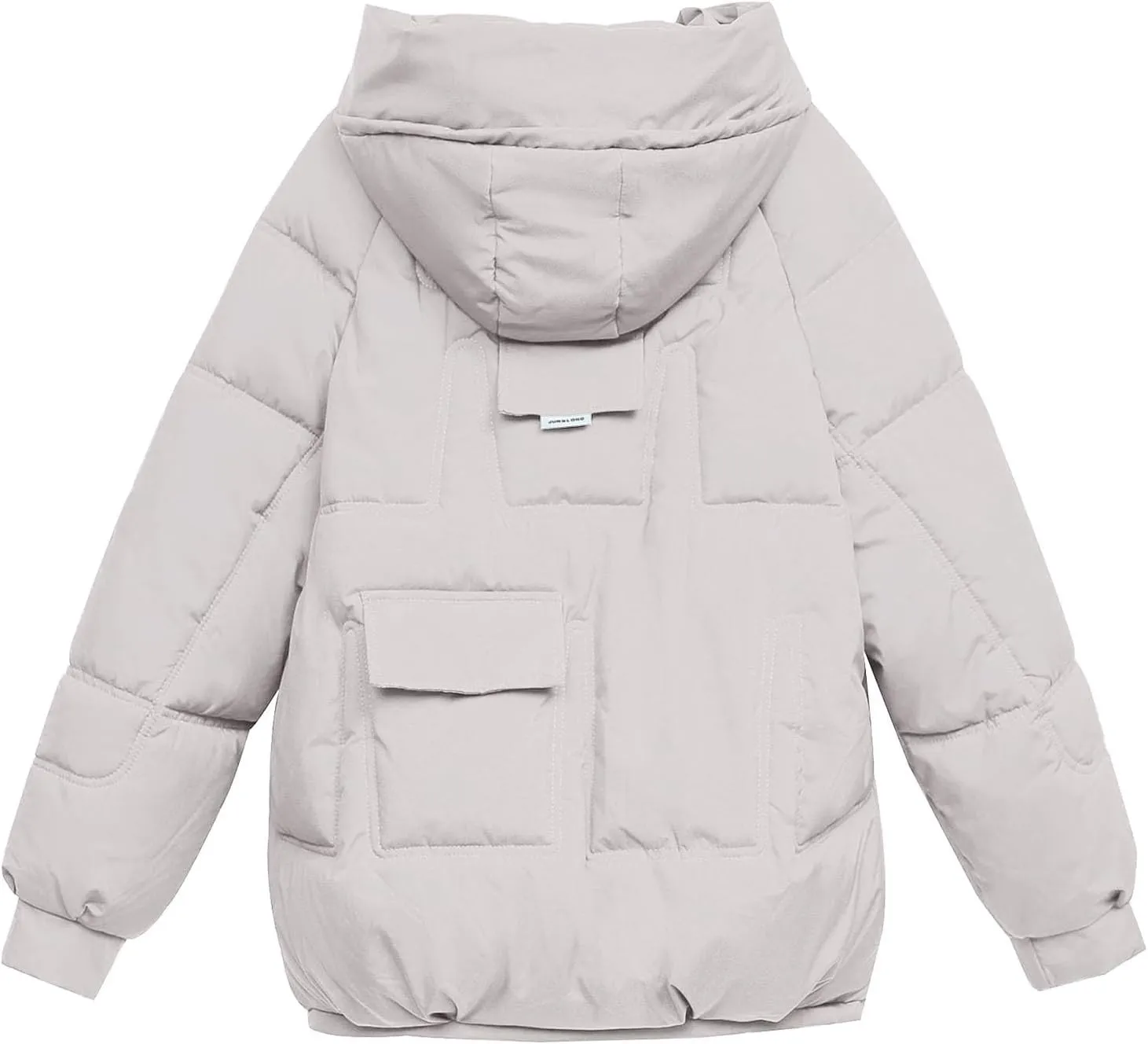 XUNRYAN Puffer Jackets Womens Baggy Winter Warm Down Coat Quilted Lightweight Cropped Jackets Outdoor Overcoat Activewear