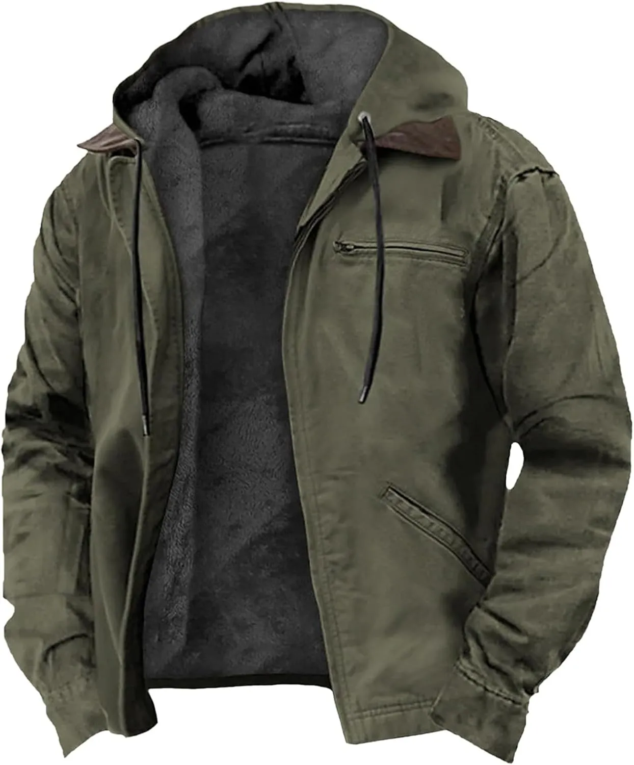 Ymosrh Men's Hoodies Jackets Zip Up Hoodie Sweatshirt with Pocket Long Sleeve Fashion Gym Athletic Workout Hoodies, S-8XL