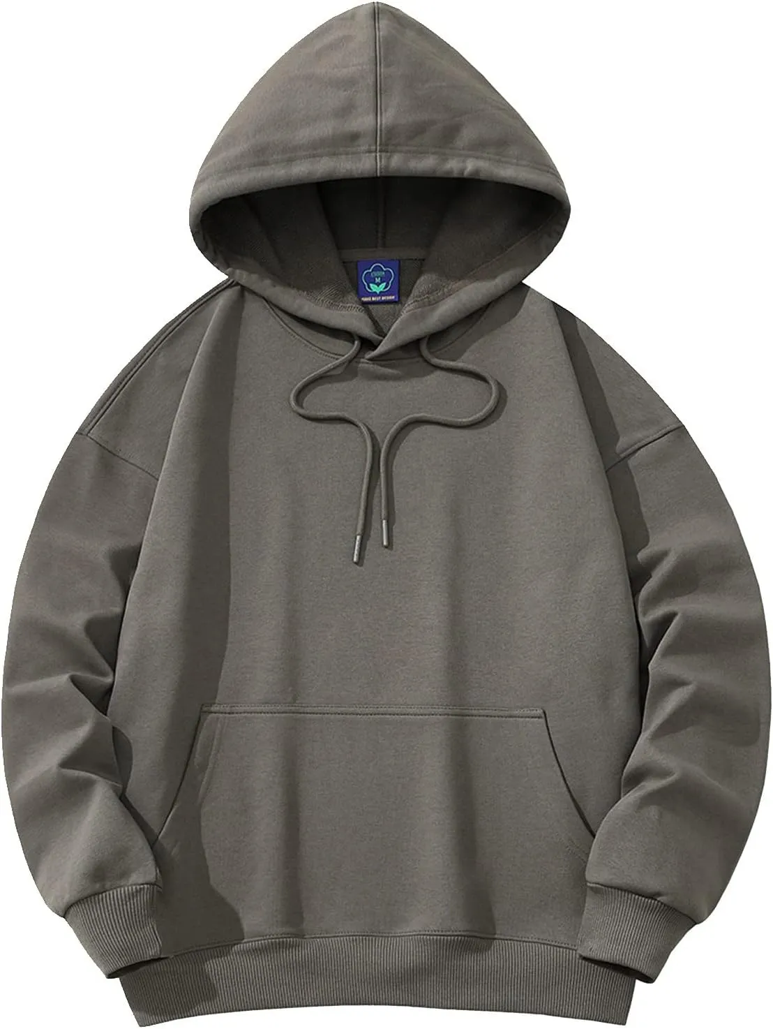 Ymosrh Mens Plain Hoodies Causal Pullover Solid Color Hooded Sweatshirt Long Sleeve Basic Hoodies Winter Pullover, L-3XL