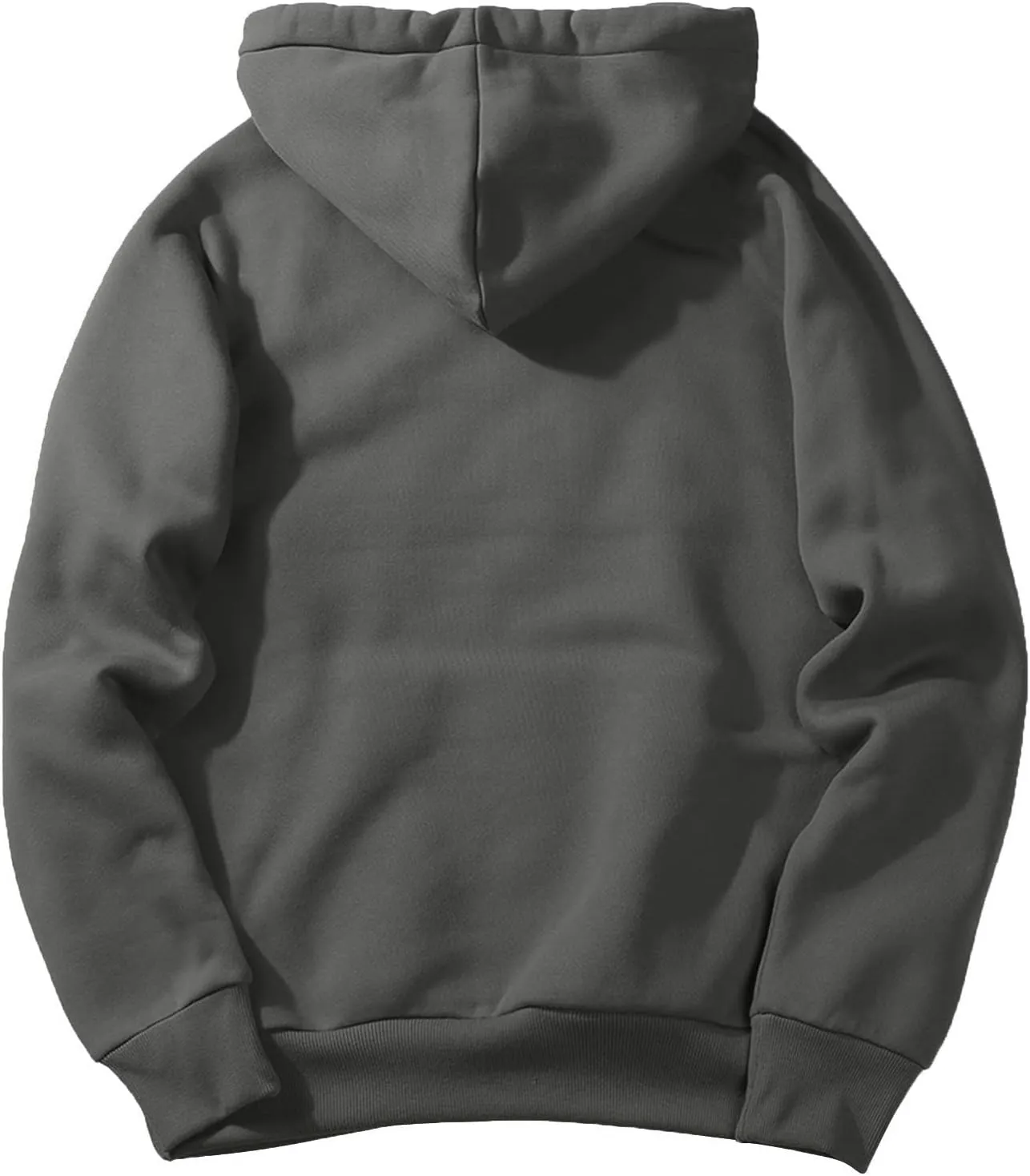 Ymosrh Mens Plain Hoodies Causal Pullover Solid Color Hooded Sweatshirt Long Sleeve Basic Hoodies Winter Pullover, L-3XL