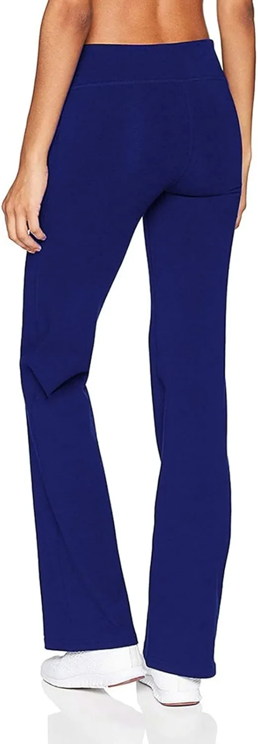 YOLAI Fashion Women Yoga Pants Low Waisted Solid Color Pants Workout Pants Straight Leg Trousers