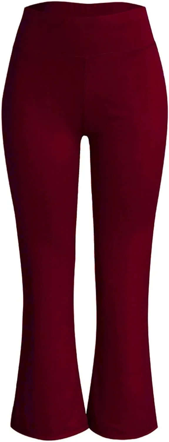 YOLAI Fashion Women Yoga Pants Low Waisted Solid Color Pants Workout Pants Straight Leg Trousers