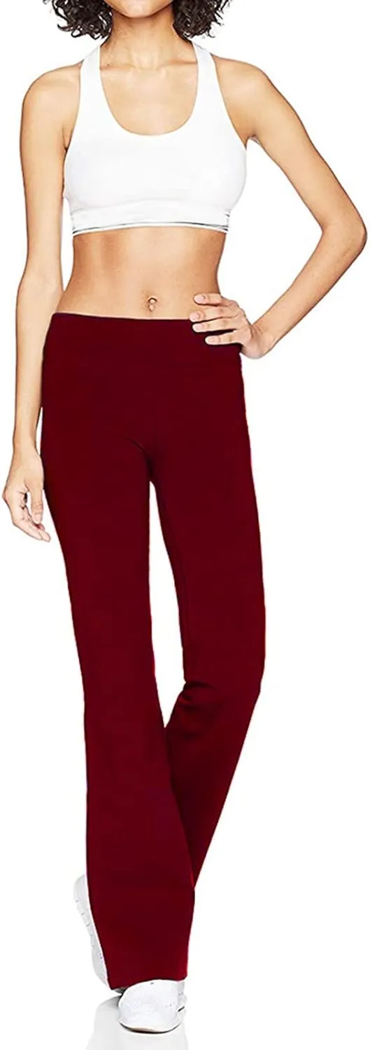YOLAI Fashion Women Yoga Pants Low Waisted Solid Color Pants Workout Pants Straight Leg Trousers