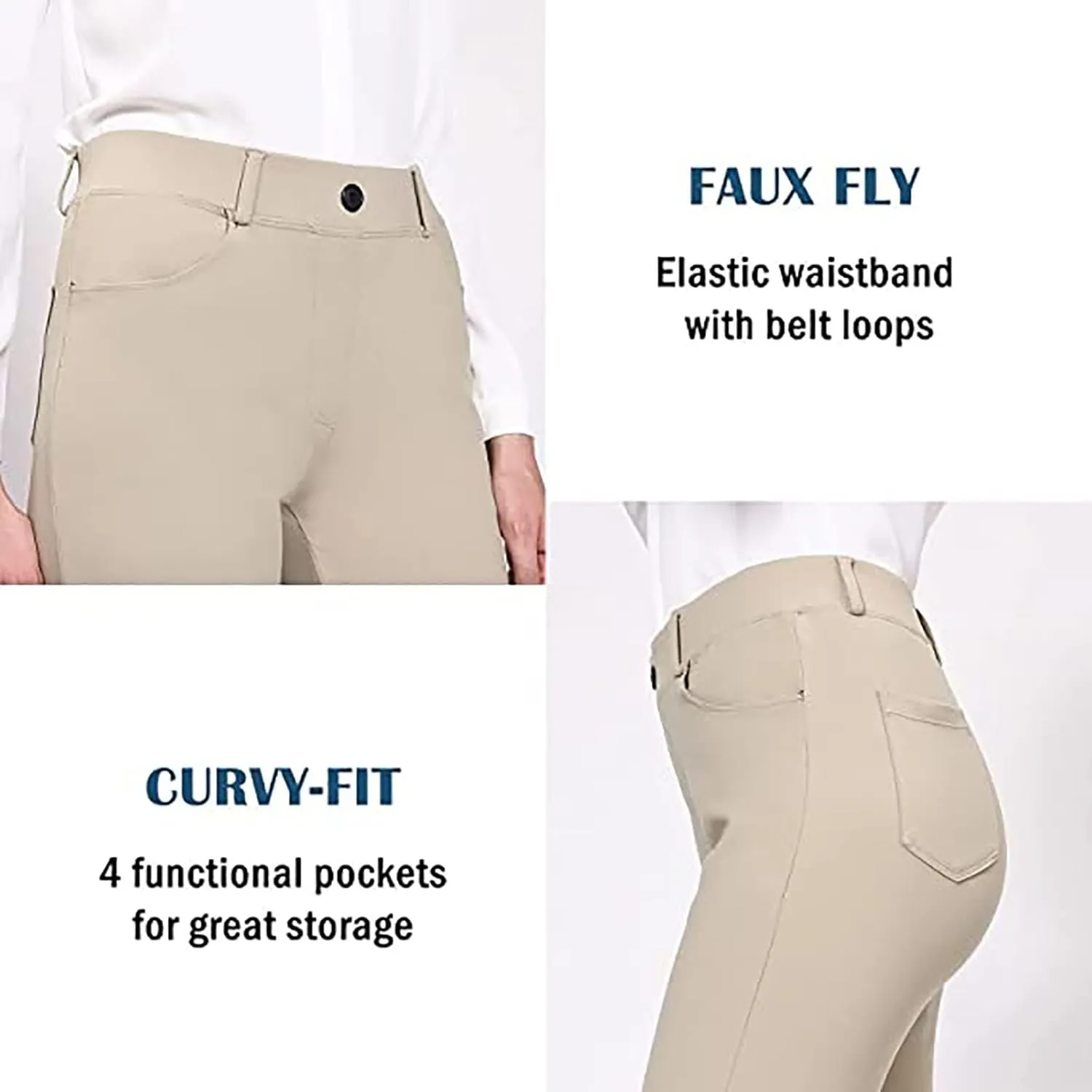 YOLAI Fashion Women's Solid Color Dress Pants Straight Leg Work Pants Business Office High Waist Casual Trousers with