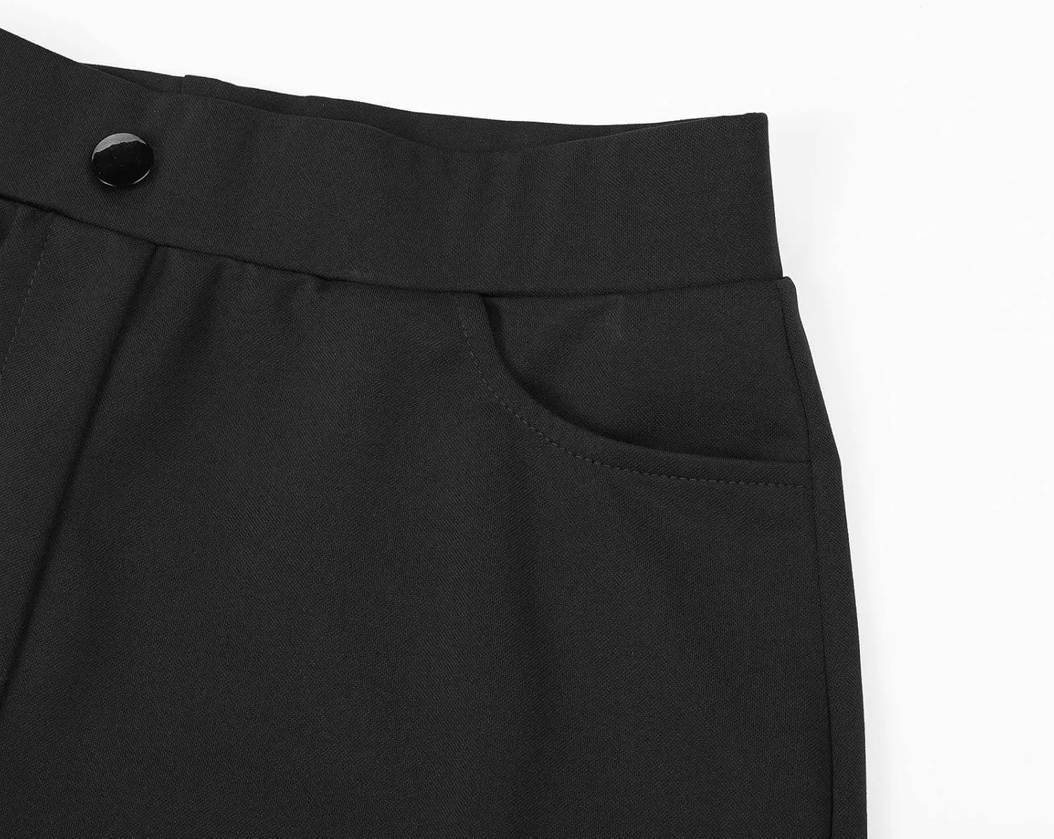YOLAI Fashion Women's Solid Color Dress Pants Straight Leg Work Pants Business Office High Waist Casual Trousers with