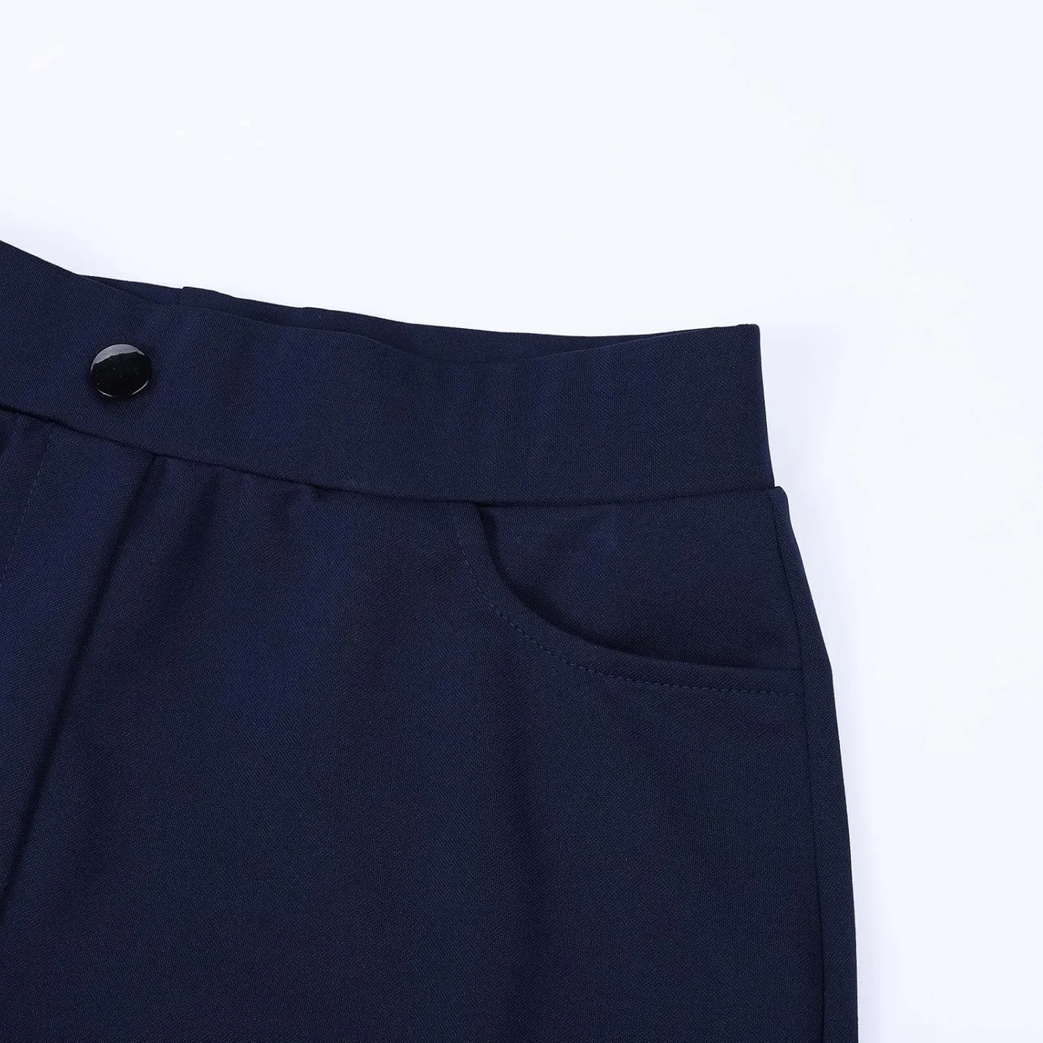 YOLAI Fashion Women's Solid Color Dress Pants Straight Leg Work Pants Business Office High Waist Casual Trousers with