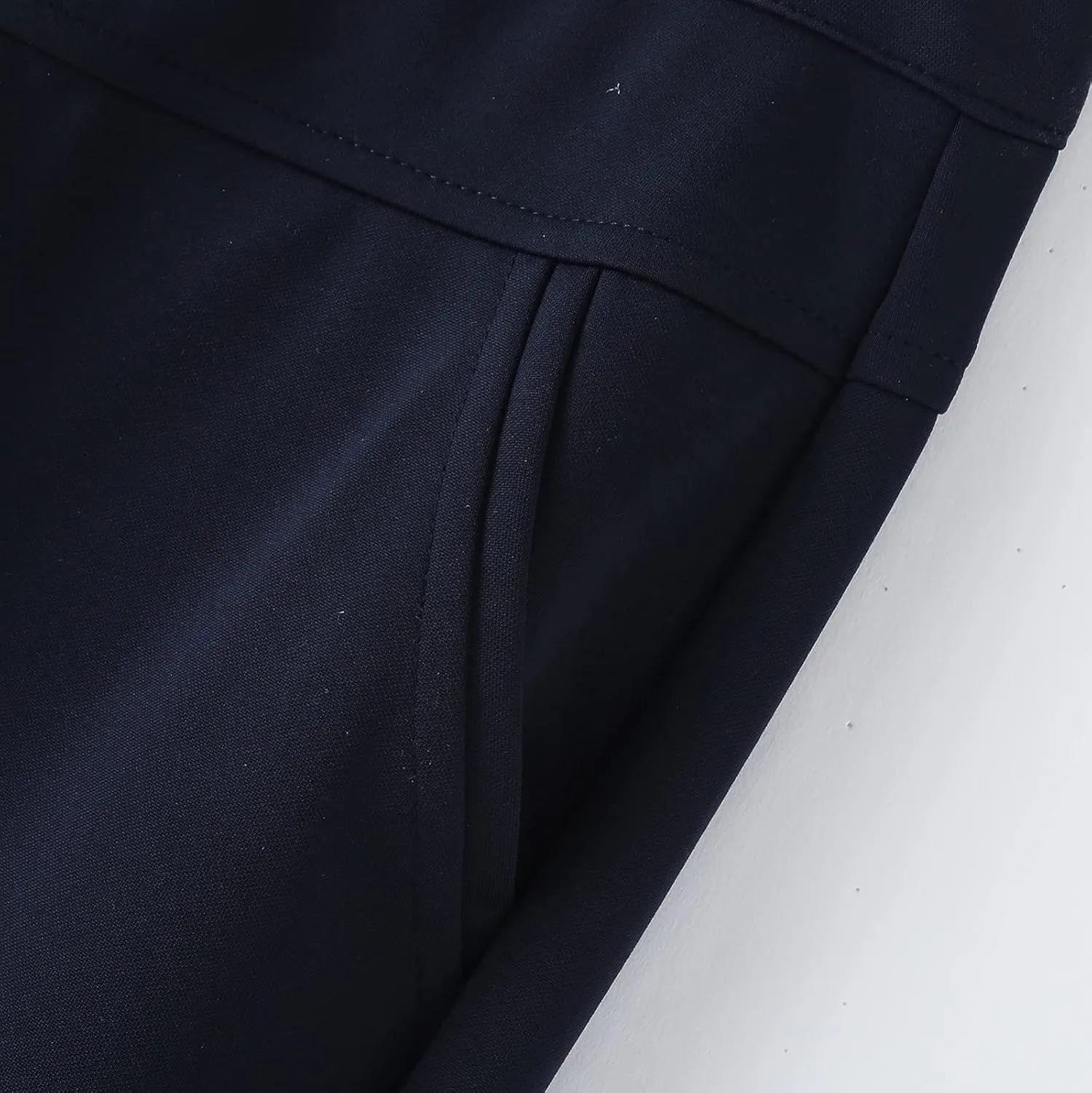 YOLAI Women Dress Pants Work Business Pants Solid Color High Waist Stretchy Pants Straight Leg Trousers