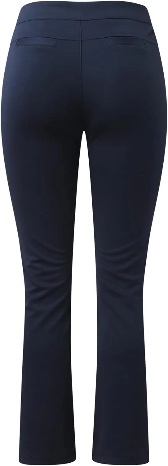 YOLAI Women Dress Pants Work Business Pants Solid Color High Waist Stretchy Pants Straight Leg Trousers