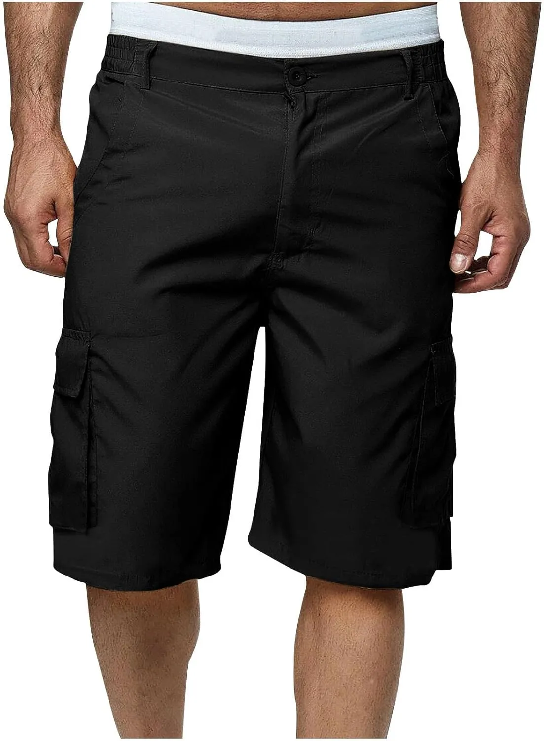 Zeiyignr Mens Cargo Shorts Stretch Work Shorts Regular Fit Hiking Shorts Lightweight Loose Summer Outdoor Fishing Golf Shorts