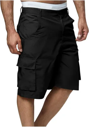 Zeiyignr Mens Cargo Shorts Stretch Work Shorts Regular Fit Hiking Shorts Lightweight Loose Summer Outdoor Fishing Golf Shorts