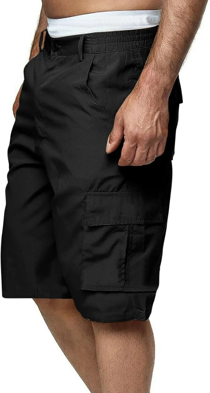 Zeiyignr Mens Cargo Shorts Stretch Work Shorts Regular Fit Hiking Shorts Lightweight Loose Summer Outdoor Fishing Golf Shorts